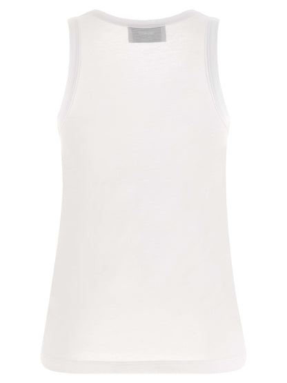 Coperni White Cotton Sleeveles T-Shirt