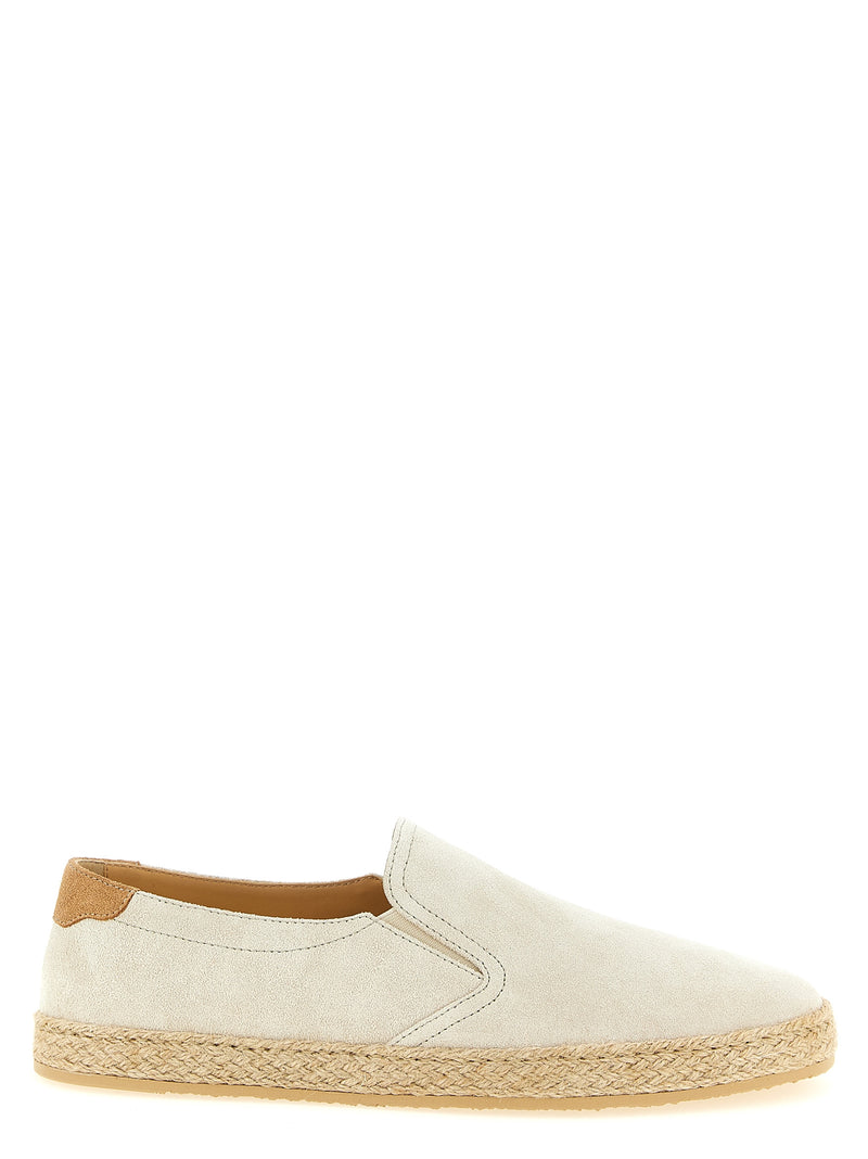 Brunello Cucinelli Gray Calfskin Espadrilles
