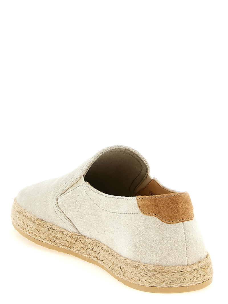 Brunello Cucinelli Gray Calfskin Espadrilles
