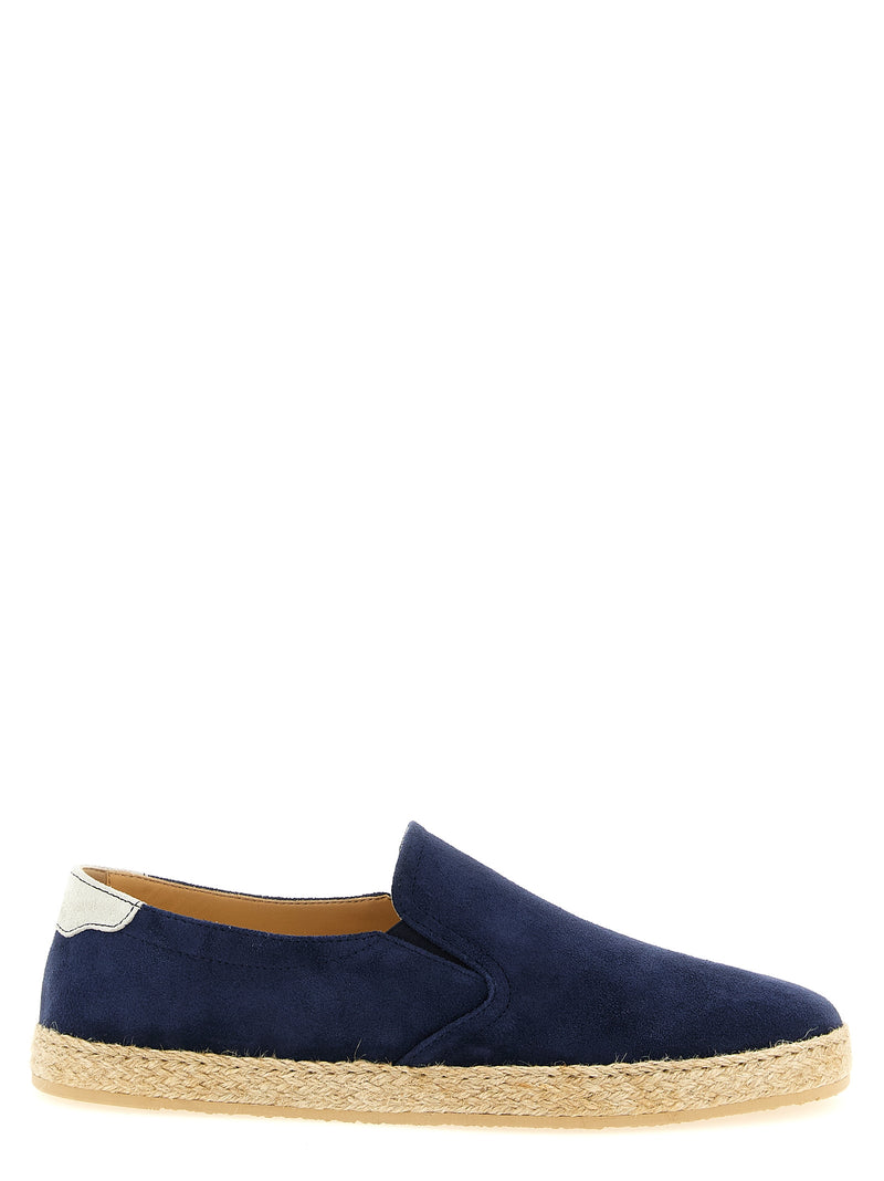 Brunello Cucinelli Blue Calfskin Espadrilles for Men