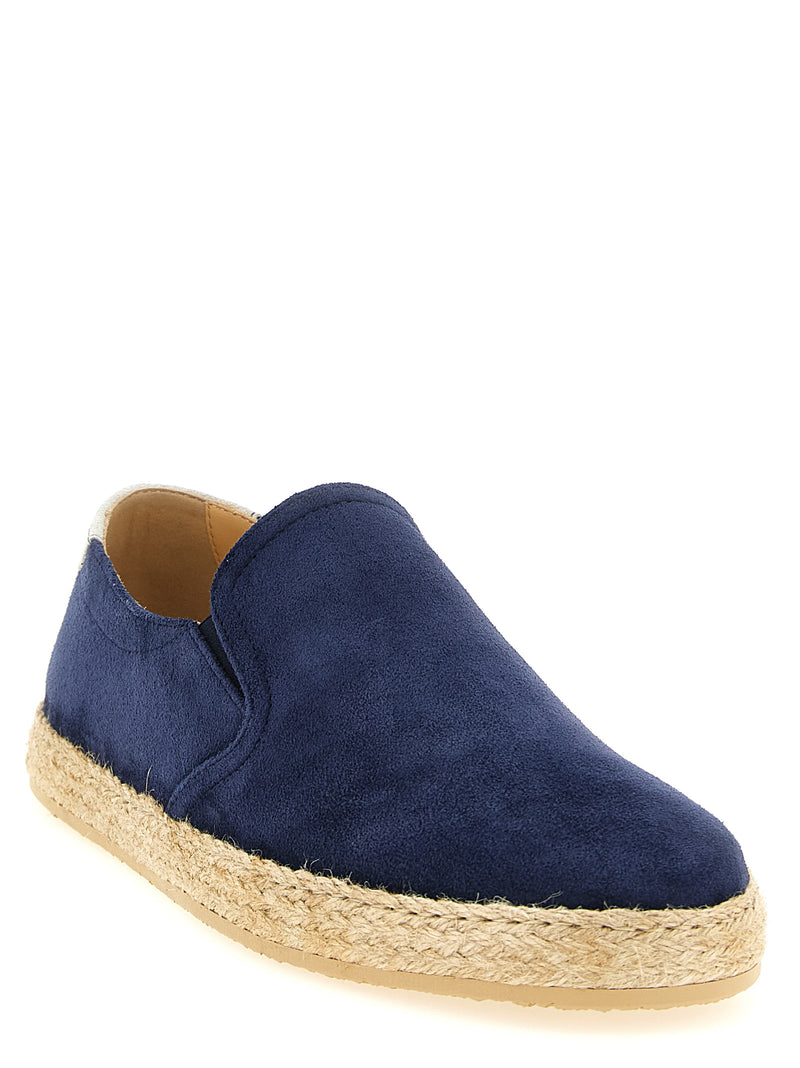 Brunello Cucinelli Blue Calfskin Espadrilles for Men