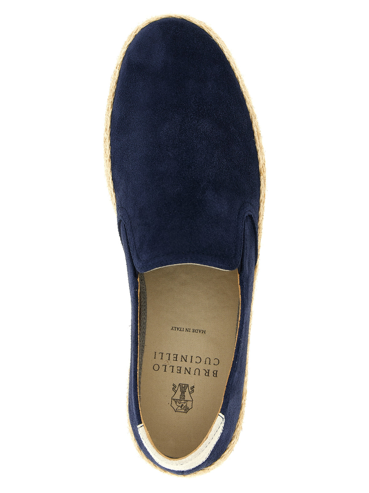 Brunello Cucinelli Blue Calfskin Espadrilles for Men