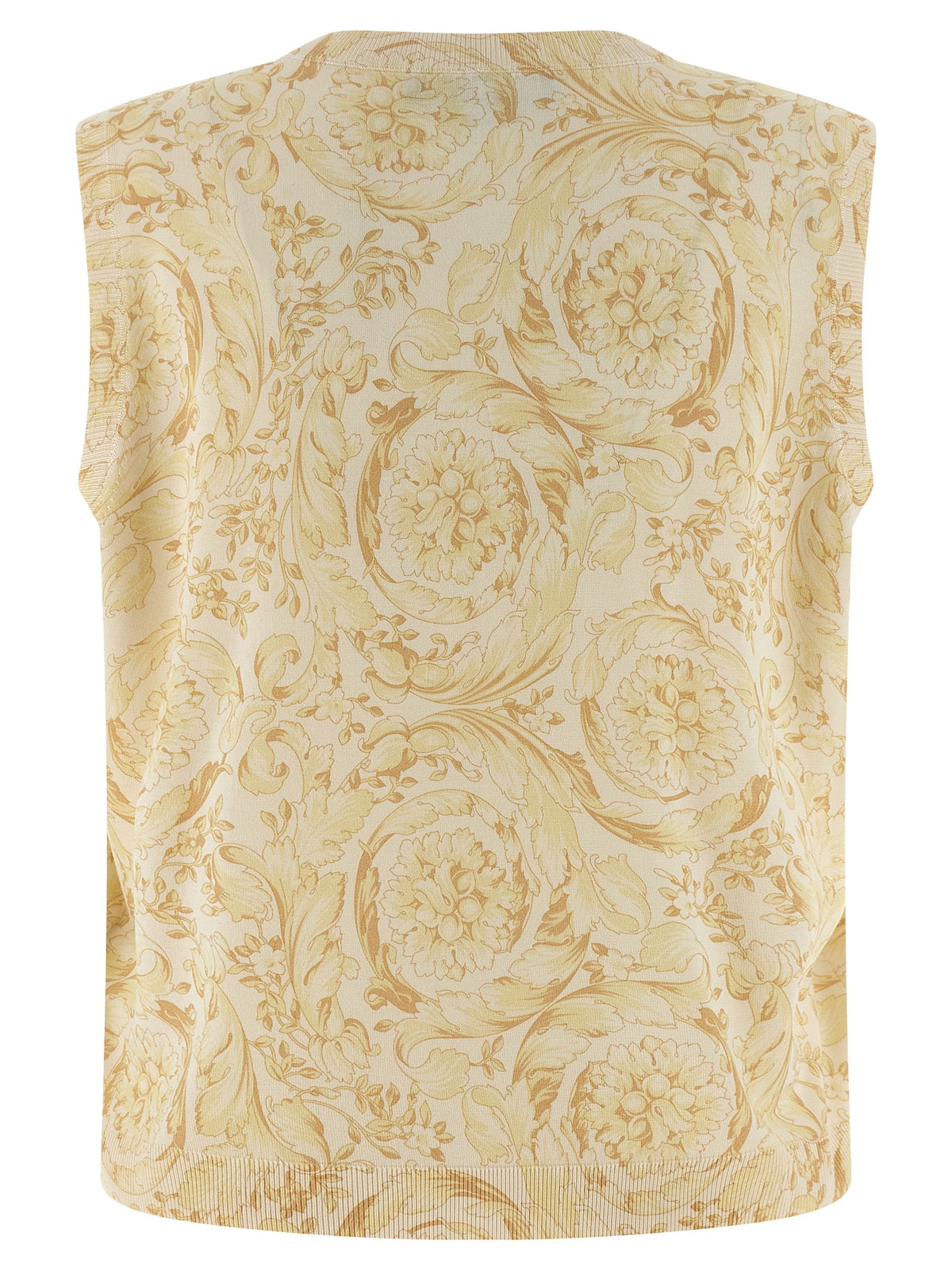 Veste sans manches en soie bicolore Versace