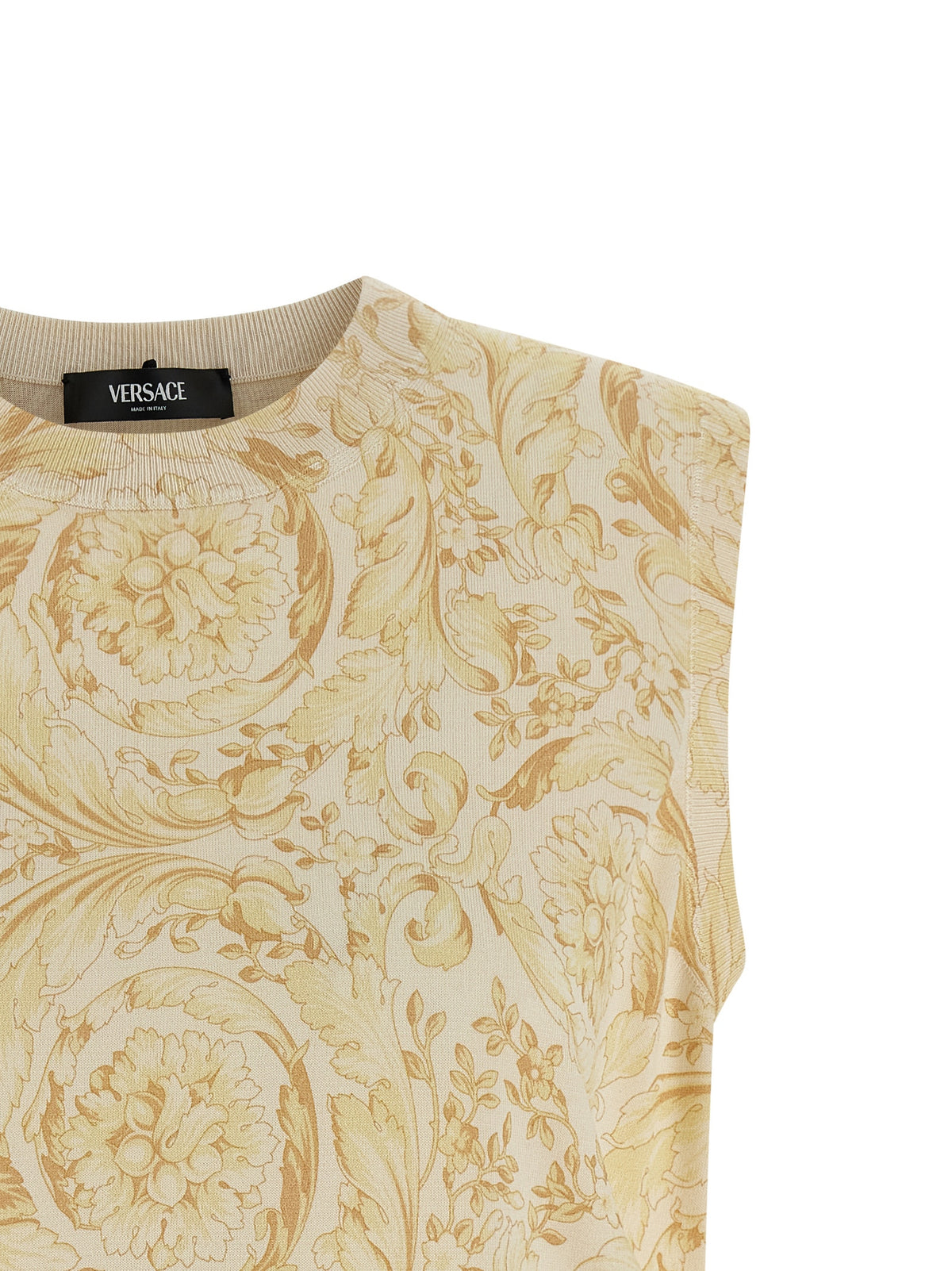 Veste sans manches en soie bicolore Versace