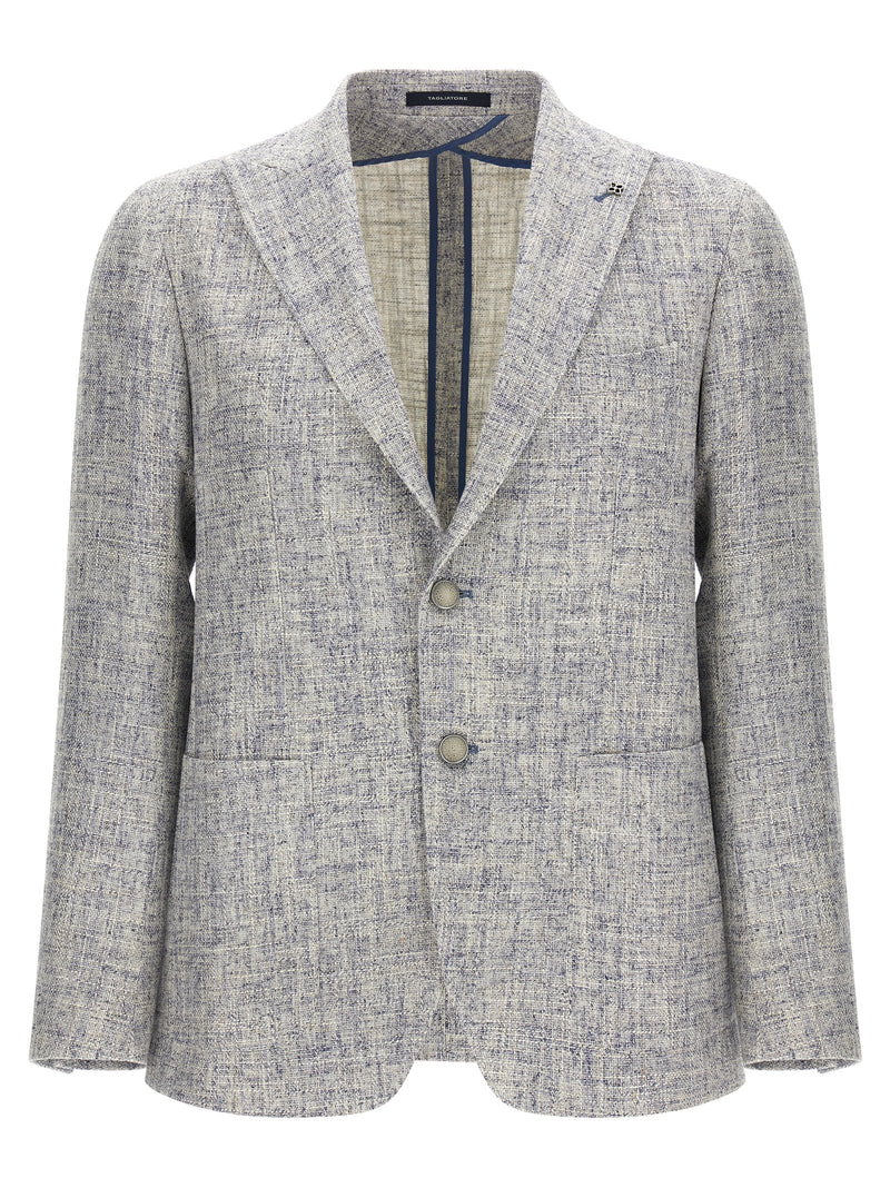 Blazer en viscose bleu Tagliatore