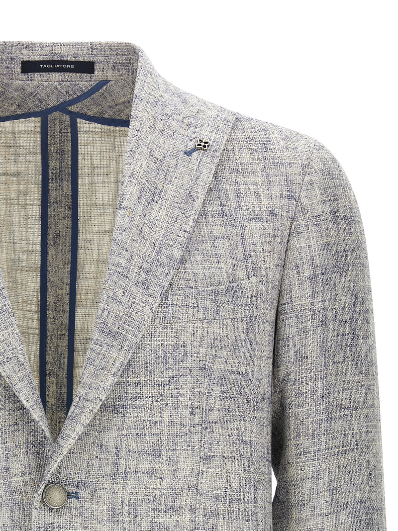 Blazer en viscose bleu Tagliatore