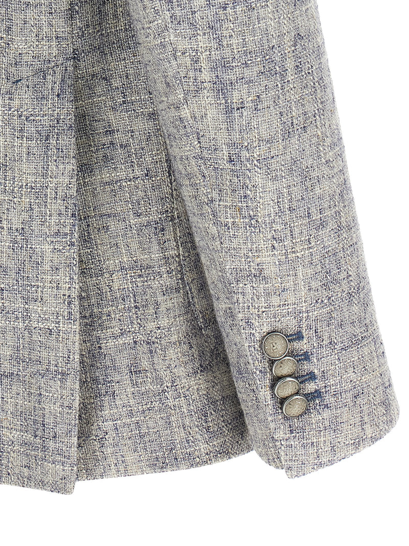 Blazer en viscose bleu Tagliatore