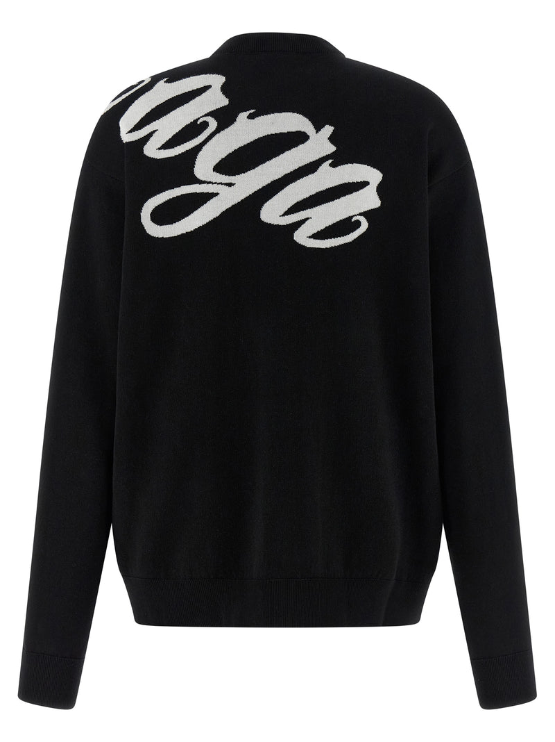 Balenciaga Bicolor Cotton Cardigan - White/Black
