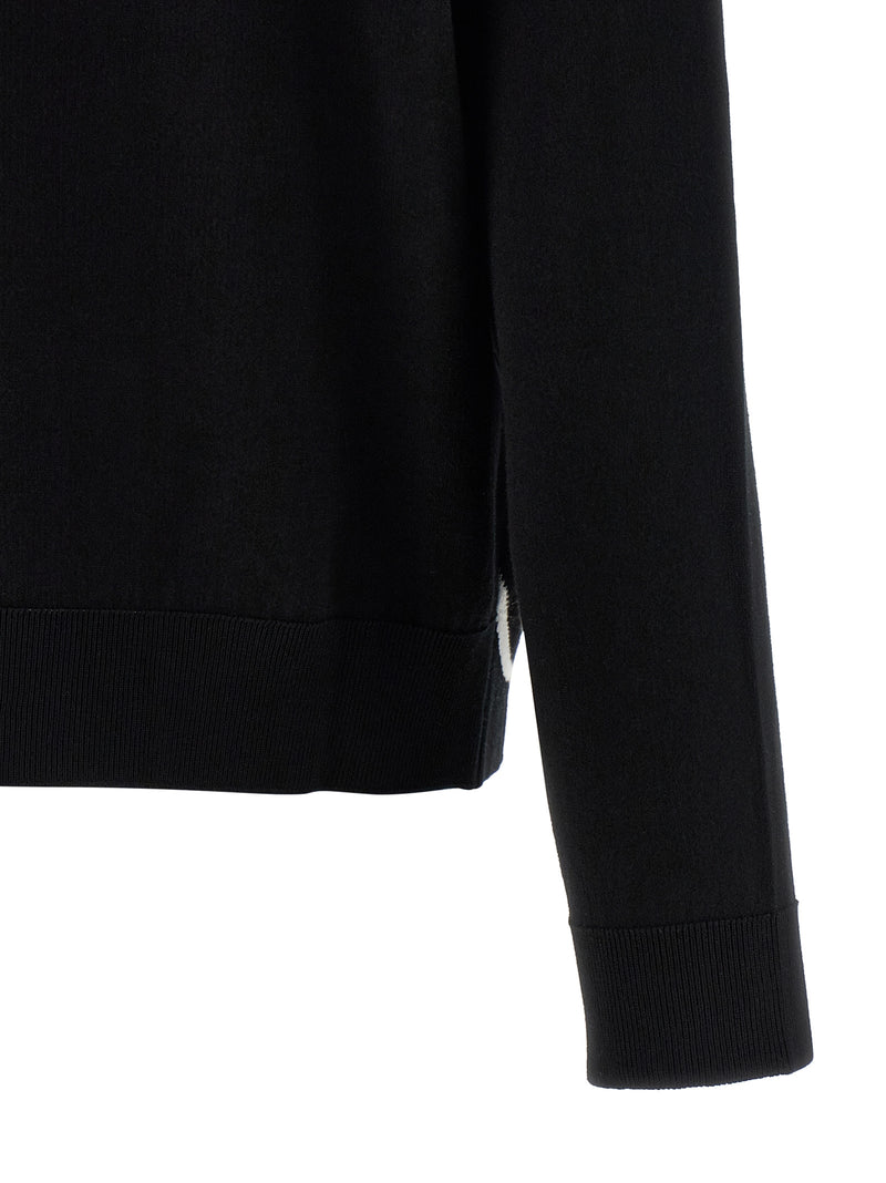 Balenciaga Bicolor Cotton Cardigan - White/Black
