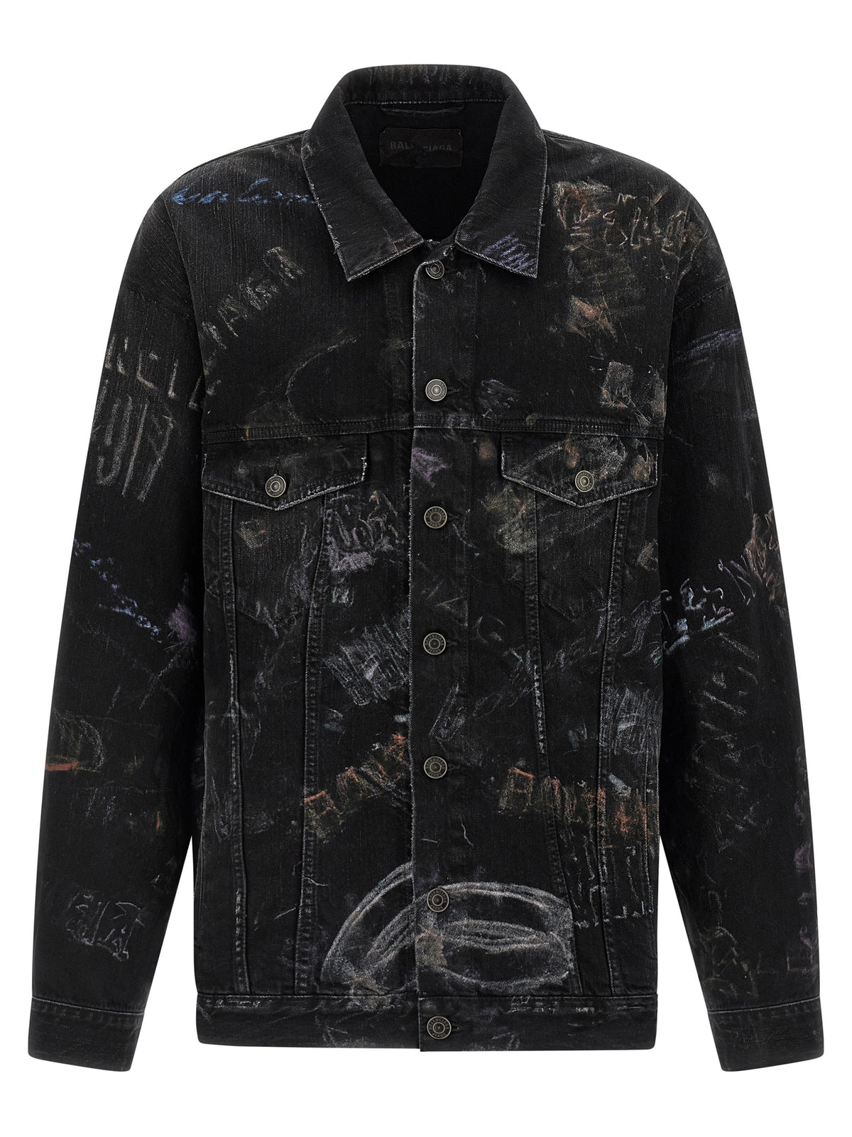 Veste en jean Balenciaga en coton noir