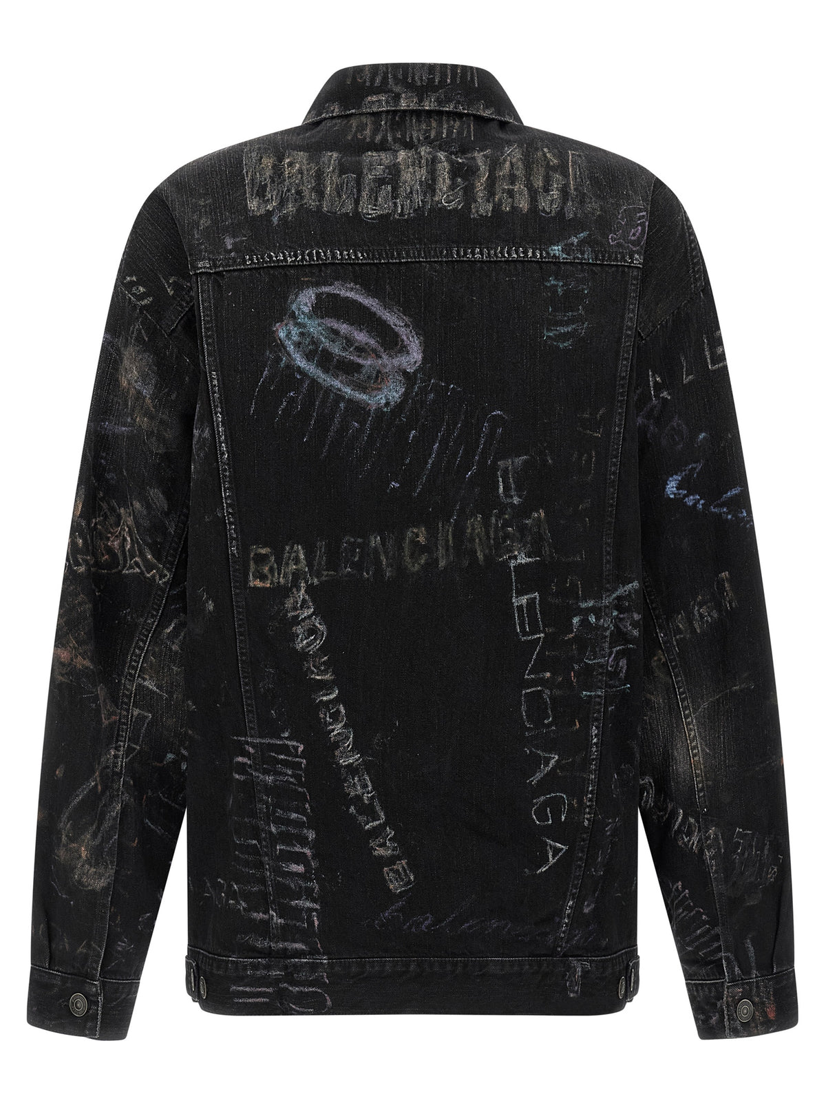 Veste en jean Balenciaga en coton noir