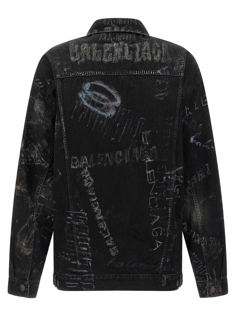 Veste en jean Balenciaga en coton noir