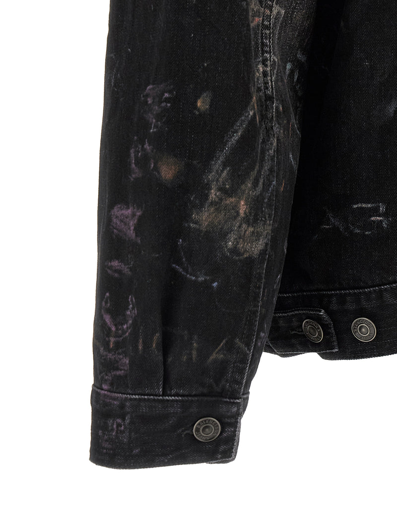 Veste en jean Balenciaga en coton noir
