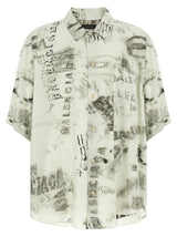 Chemisier Balenciaga gris en viscose