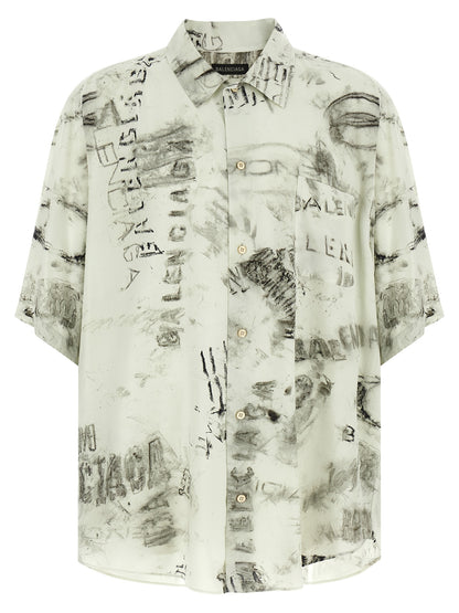 Balenciaga Gray Viscose Blouse