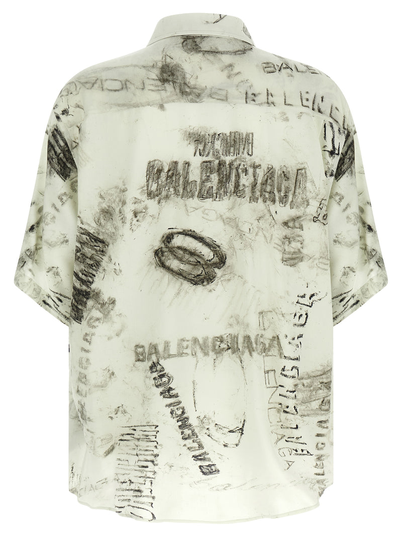 Chemisier Balenciaga gris en viscose