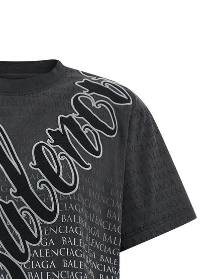 Balenciaga Black Cotton T-Shirt