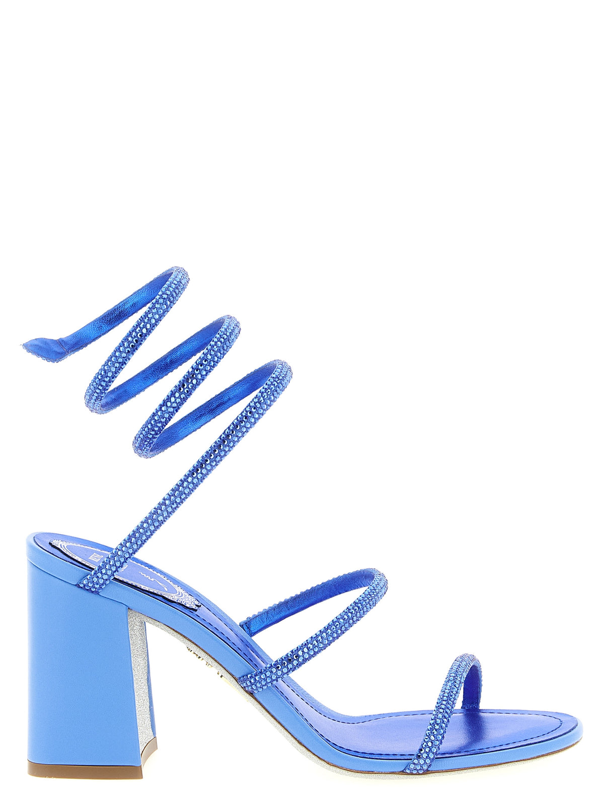 Sandales à talons aiguilles RENE CAOVILLA en viscose bleue