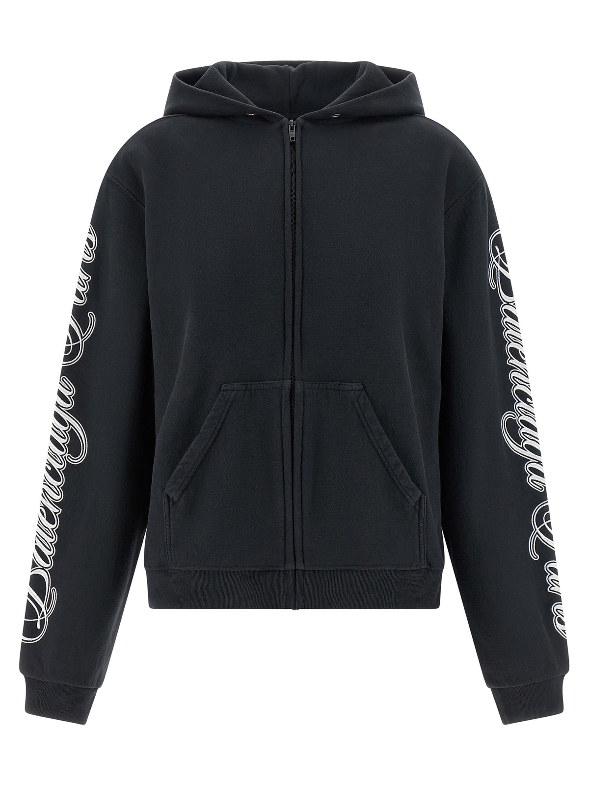 Balenciaga Black Cotton Sweatshirt - Chic Street Style