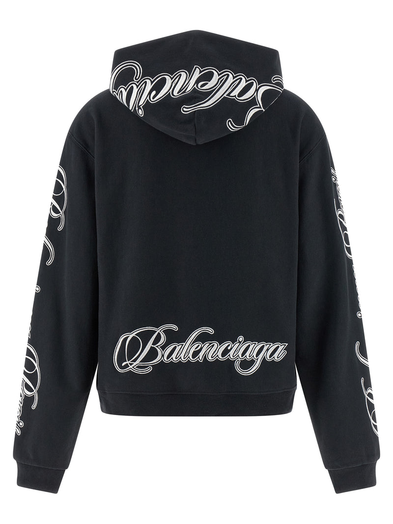 Balenciaga Black Cotton Sweatshirt - Chic & Comfortable