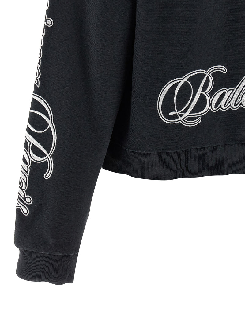 Balenciaga Black Cotton Sweatshirt - Chic & Comfortable