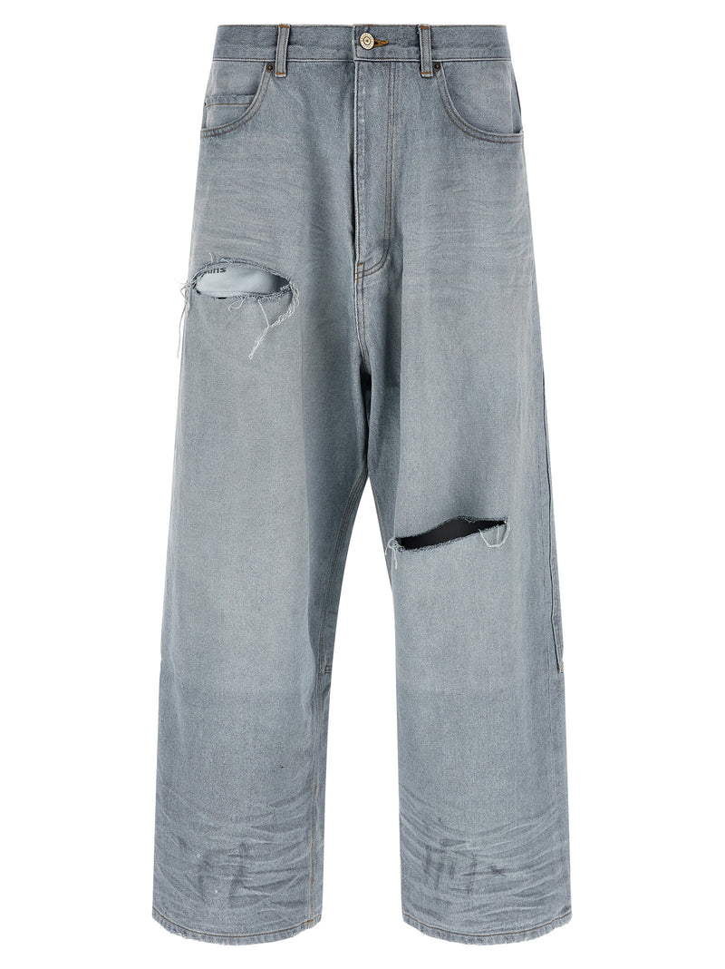 Jean coupe décontractée Balenciaga en coton bleu