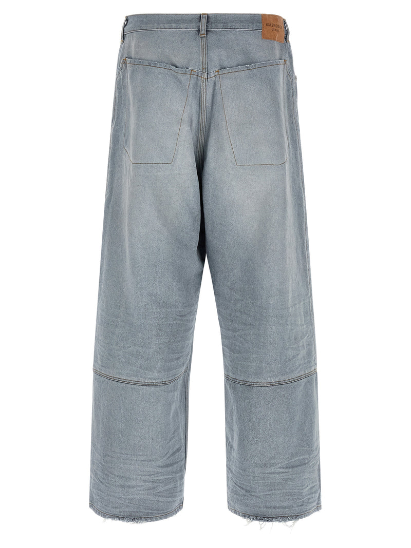 Jean coupe décontractée Balenciaga en coton bleu