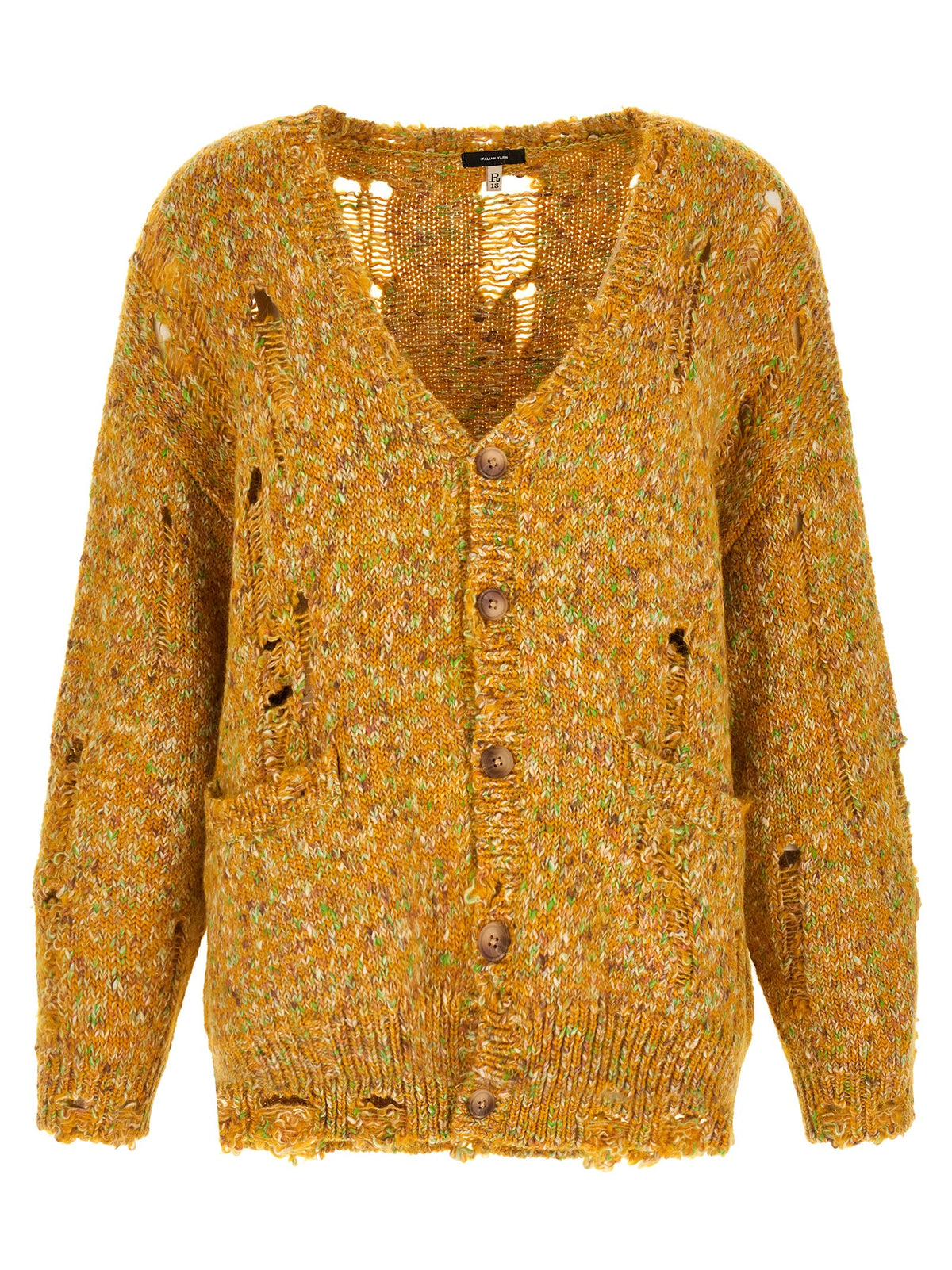 Gilet R13 en cuir d'alpaga bicolore
