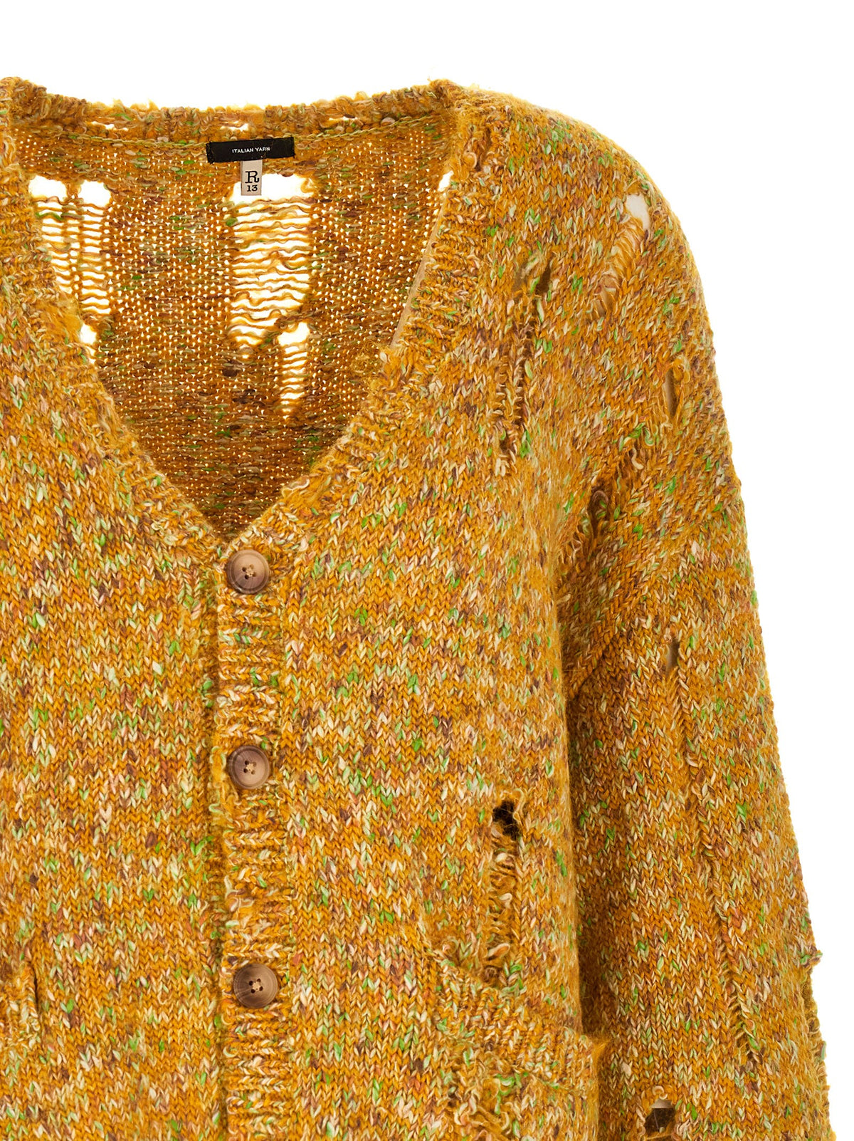 Gilet R13 en cuir d'alpaga bicolore