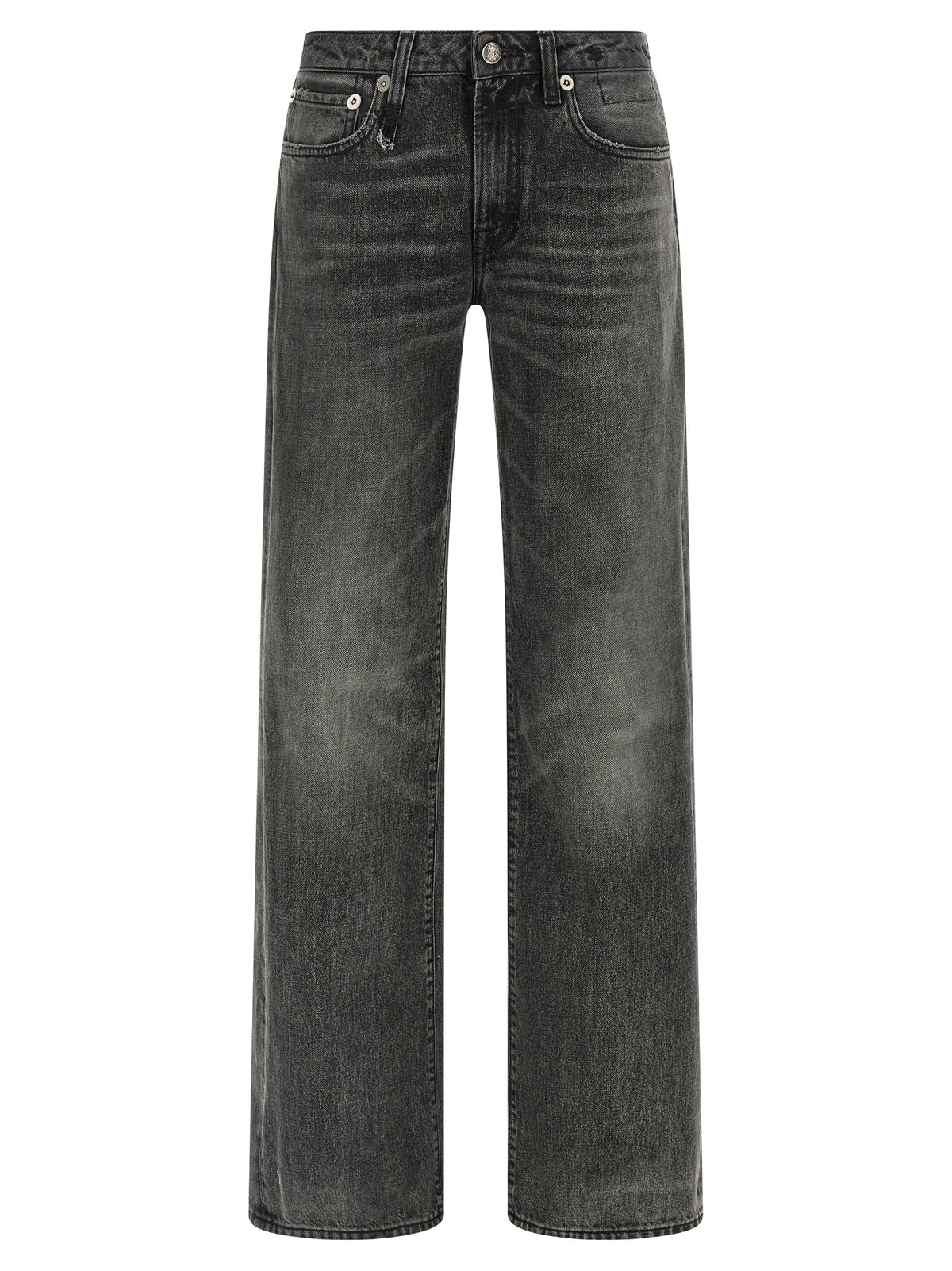 Jeans R13 coupe droite en coton gris