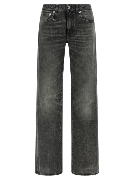 Jeans R13 coupe droite en coton gris