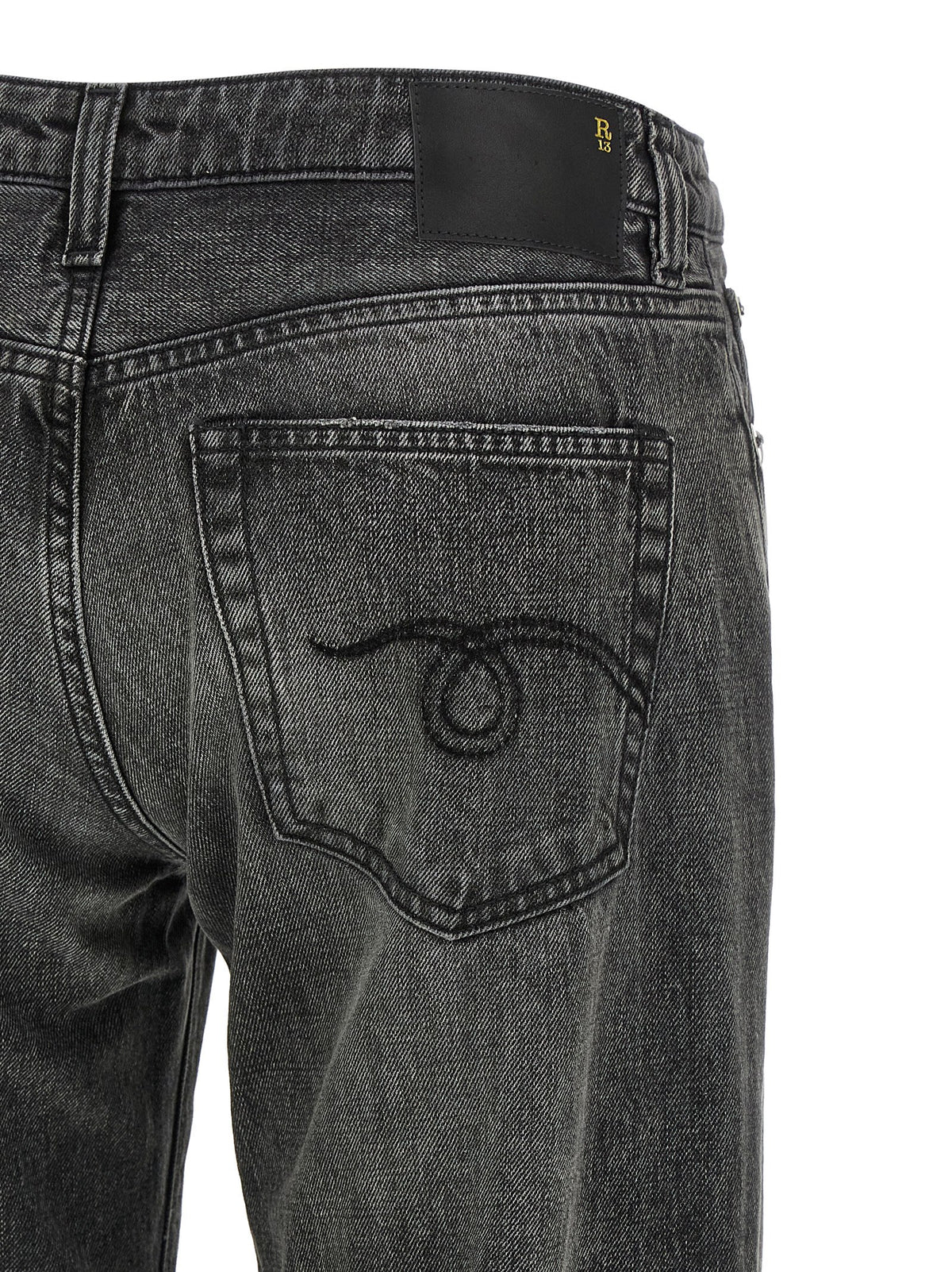 Jeans R13 coupe droite en coton gris