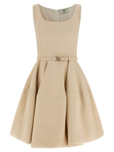 Robe courte en laine multicolore Fendi