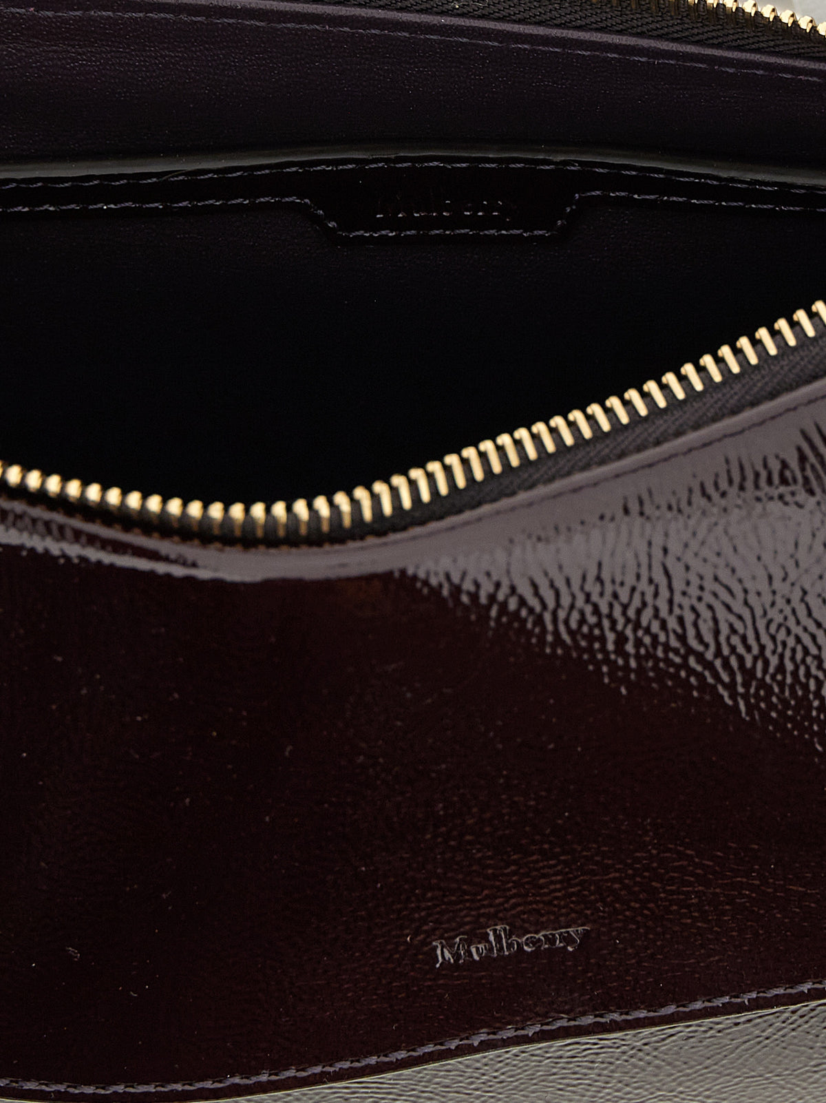 Mulberry Clovelly Purple Calfskin Shoulder Bag