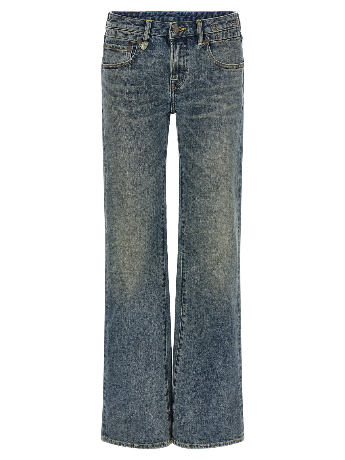 Jean évasé en coton bleu R13