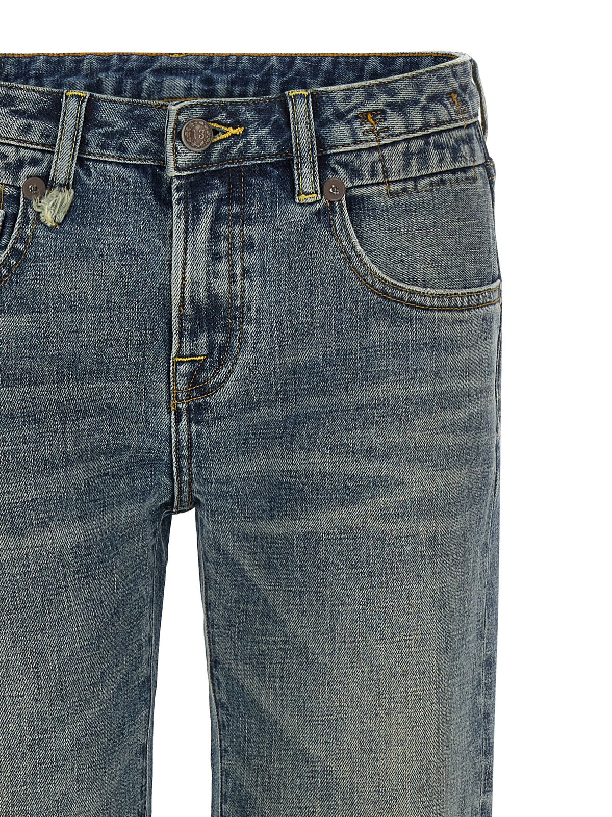Jean évasé en coton bleu R13