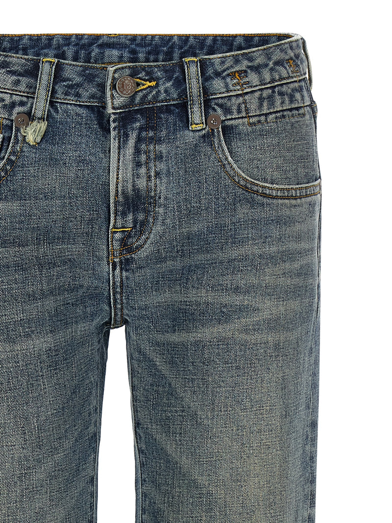 R13 Blue Cotton Flared Jeans