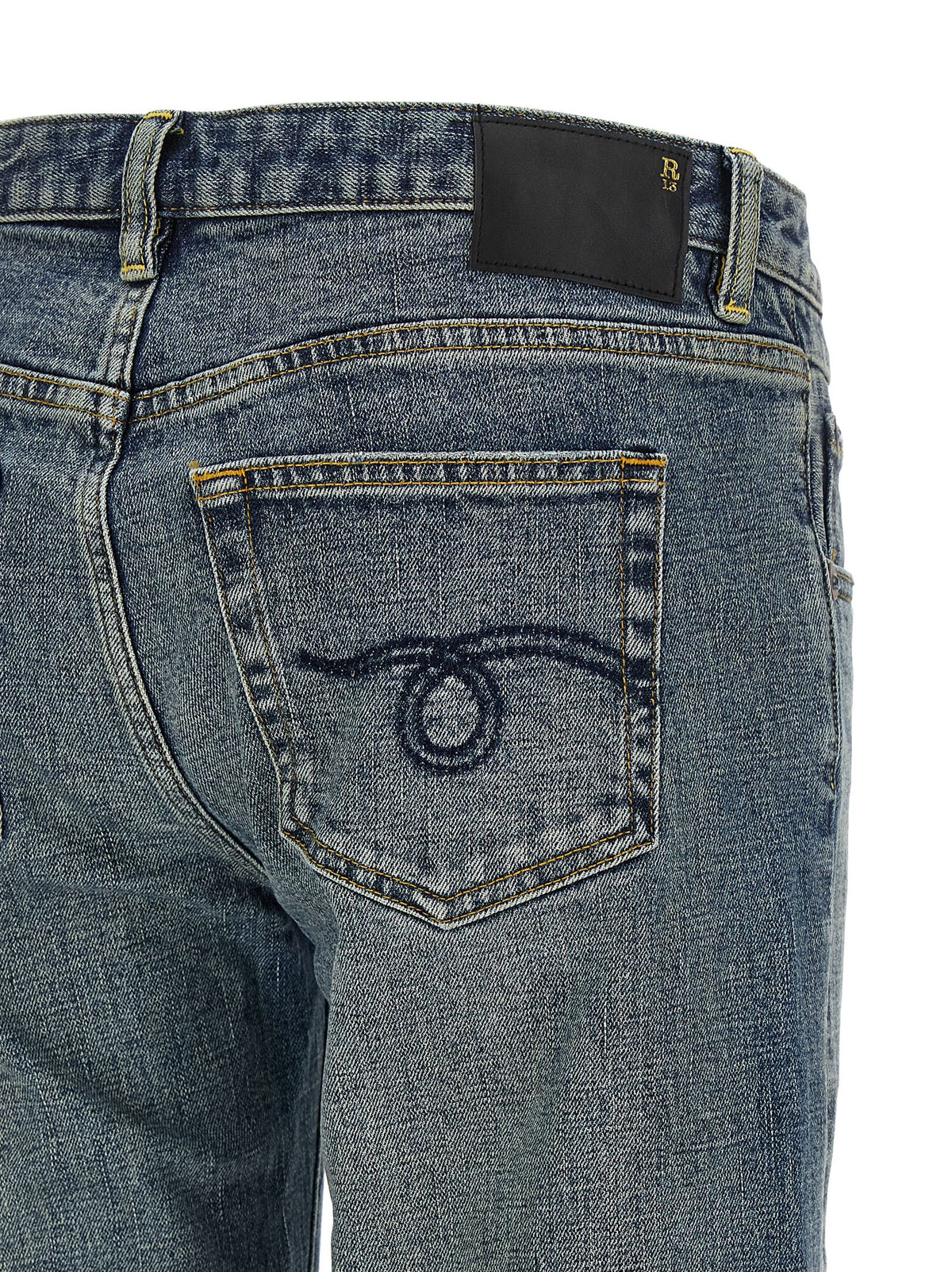 Jean évasé en coton bleu R13