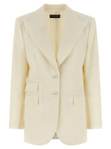 Dolce & Gabbana Turlington White Virgin Wool Blazer