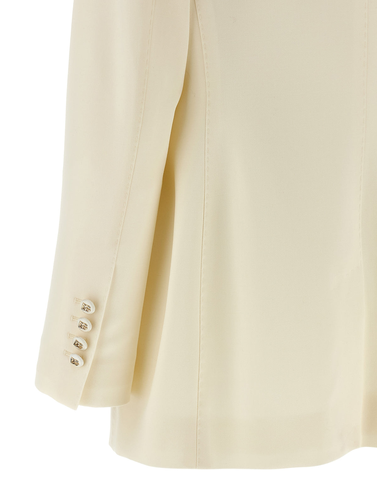 Dolce & Gabbana Turlington White Virgin Wool Blazer