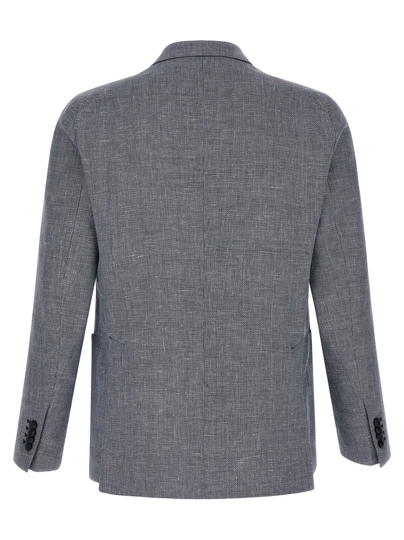 Blazer en lin bleu Tagliatore