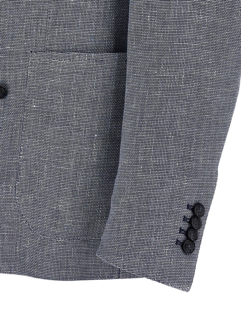 Blazer en lin bleu Tagliatore
