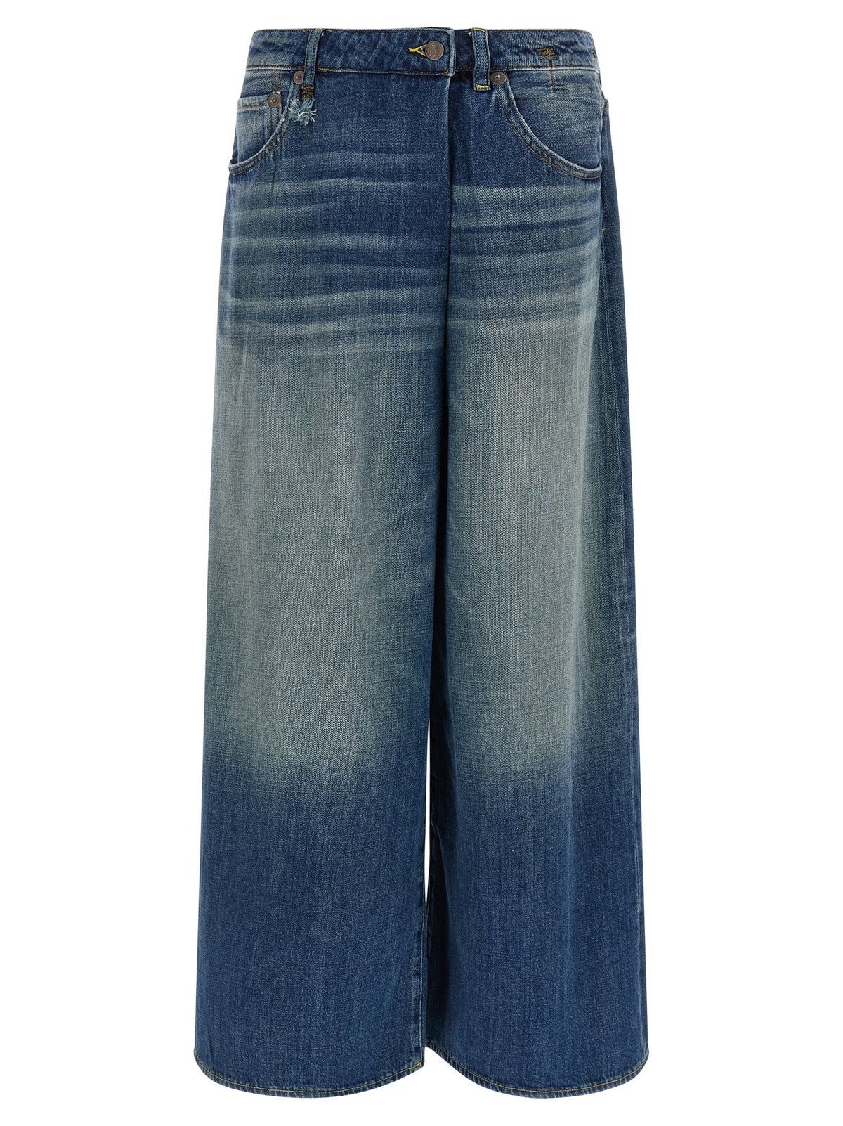 R13 Nico Wrap Blue Cotton Jeans for Women