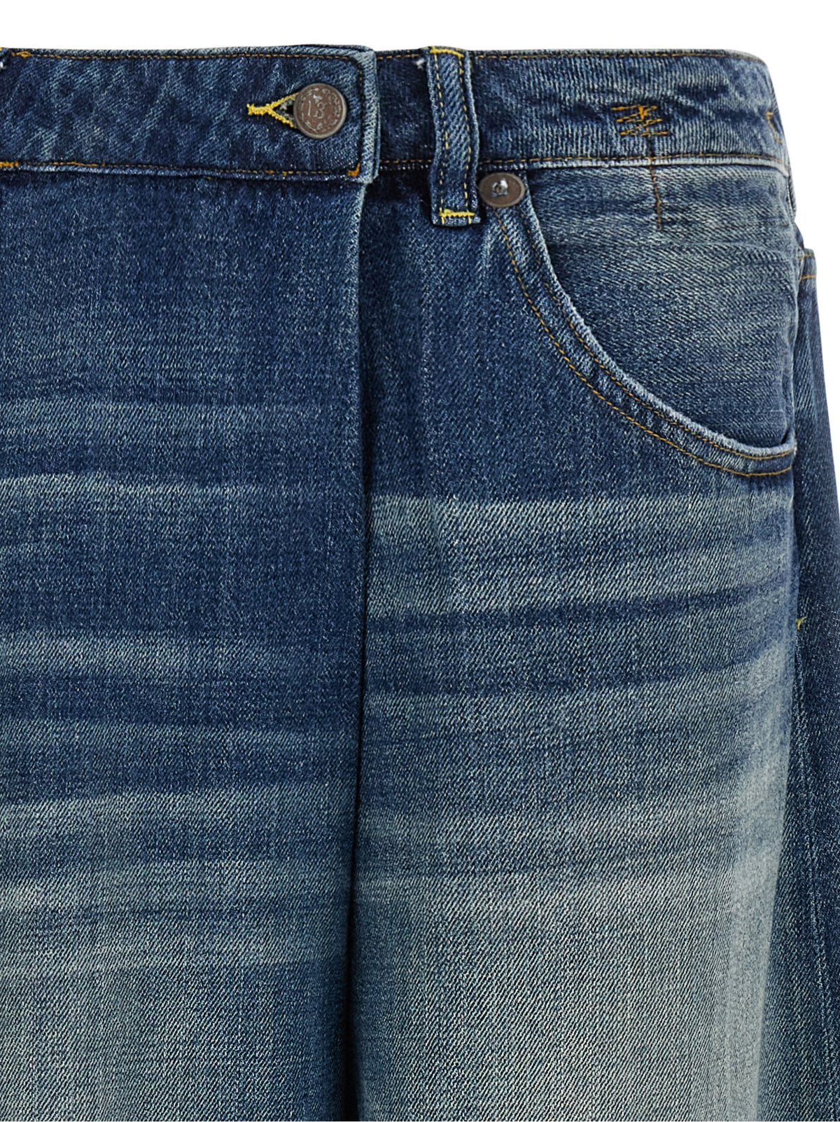 R13 Nico Wrap Blue Cotton Jeans for Women