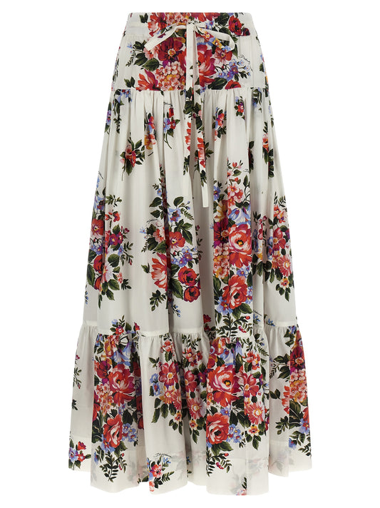 Mini-jupe en coton blanc Dolce & Gabbana