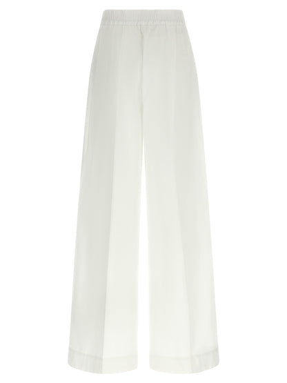 P.A.R.O.S.H. White Cotton Casual Pants