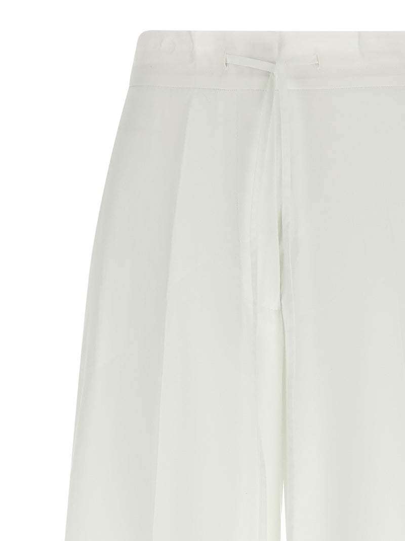 P.A.R.O.S.H. Pantalon décontracté en coton blanc