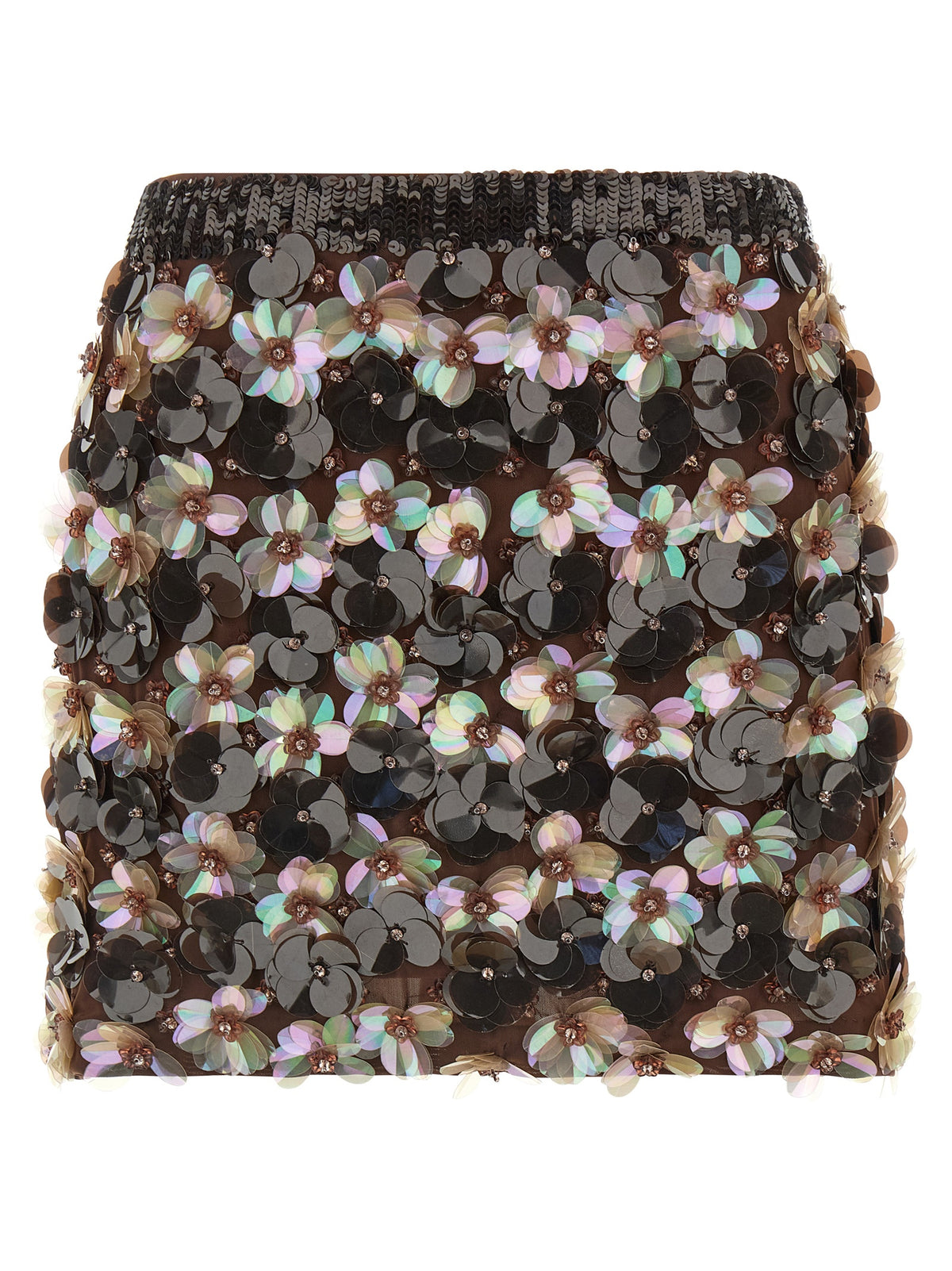 Jupe longue P.A.R.O.S.H. en polyamide marron