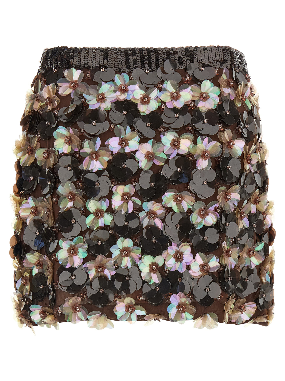 Jupe longue P.A.R.O.S.H. en polyamide marron