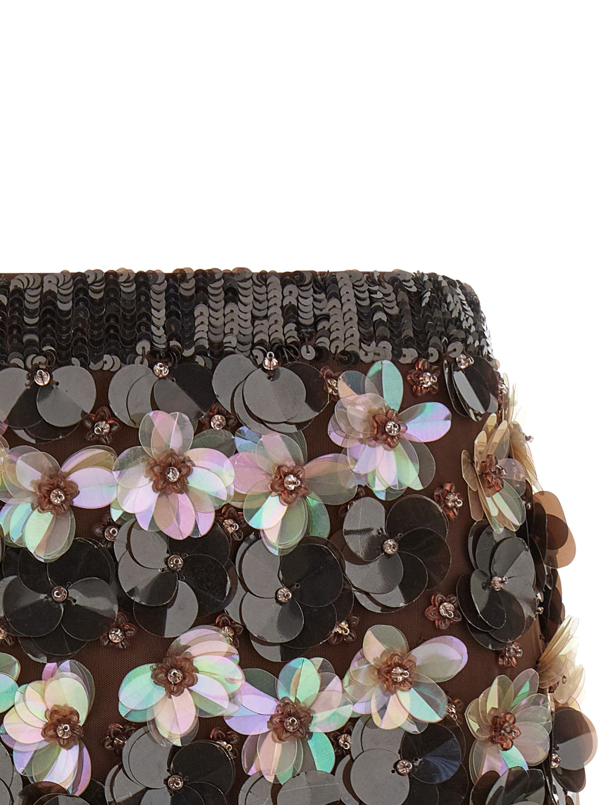 Jupe longue P.A.R.O.S.H. en polyamide marron